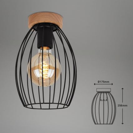 Brilo - Stropné svietidlo WAKTU 1xE27/60W/230V kaučukovník