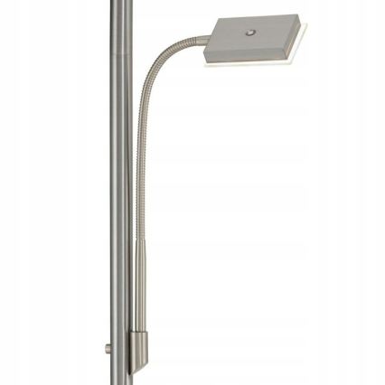 Briloner 1328-022 - LED stmievateľná stojacia lampa LED/21W/230V + LED/3,5W matný chróm