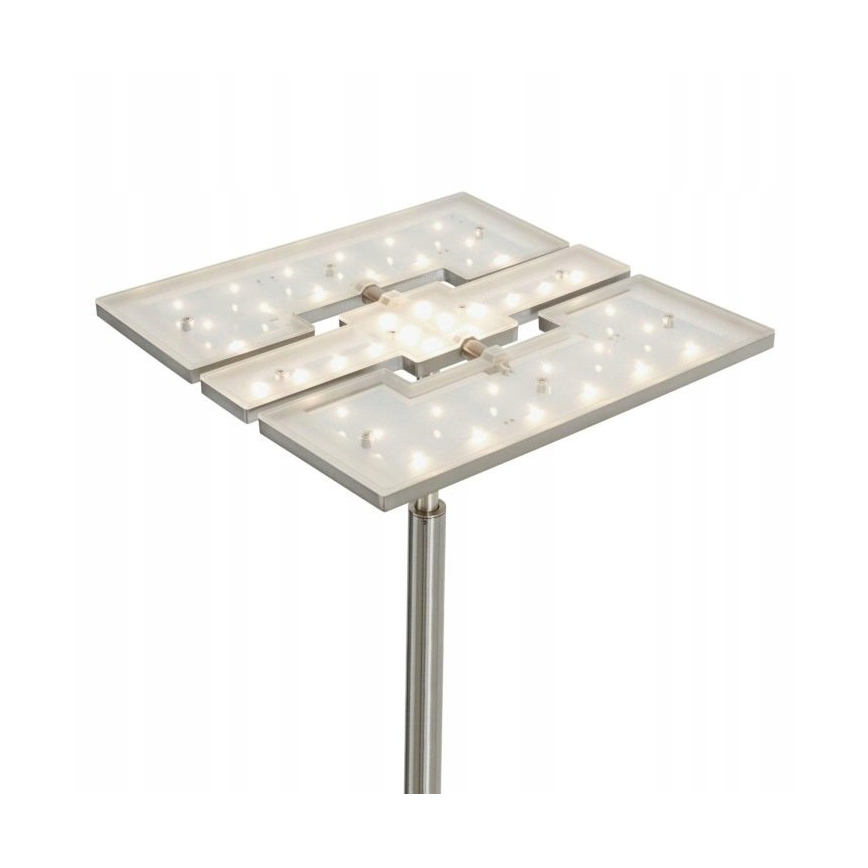 Briloner 1328-022 - LED stmievateľná stojacia lampa LED/21W/230V + LED/3,5W matný chróm
