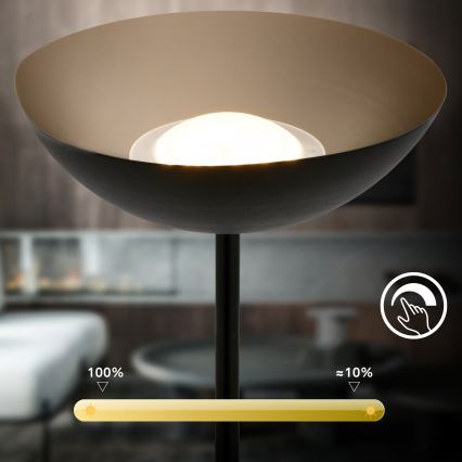 Briloner 1500015 - LED Stmievateľná stojacia lampa ESTATE LED/8W/5V 4000 mAh čierna