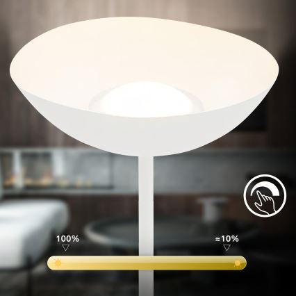 Briloner 1500016 - LED stmievateľná stojacia lampa ESTATE LED/8W/5V 4000 mAh biela