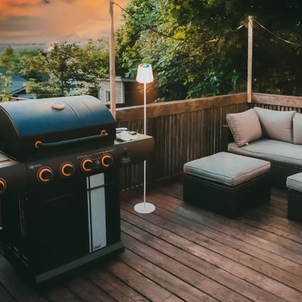 Briloner 1507016 - LED Stmievateľná stojacia lampa KIKI LED/4,3W/5V IP44 2600 mAh biela