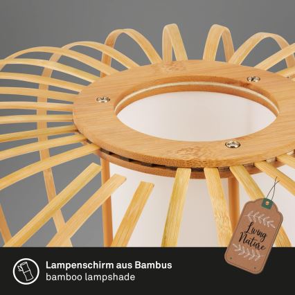 Briloner 1759011 - Stojacia lampa 1xE27/10W/230V bambus/čierna