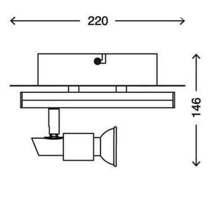 Briloner 2029-028 - LED Bodové svietidlo REN 1xGU10/3W/230V + LED/4W