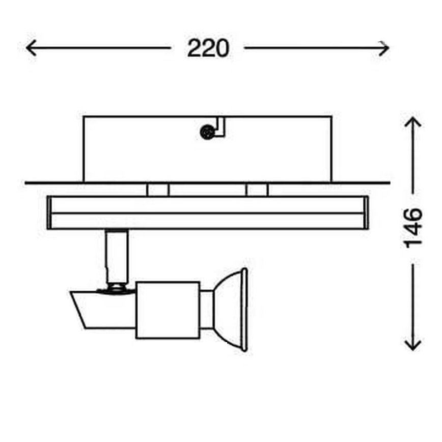 Briloner 2029-028 - LED Bodové svietidlo REN 1xGU10/3W/230V + LED/4W