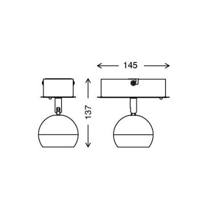 Briloner 2040-012 - LED RGB Stmievateľné bodové svietidlo 1xLED/3,3W/230V + diaľkové ovládanie