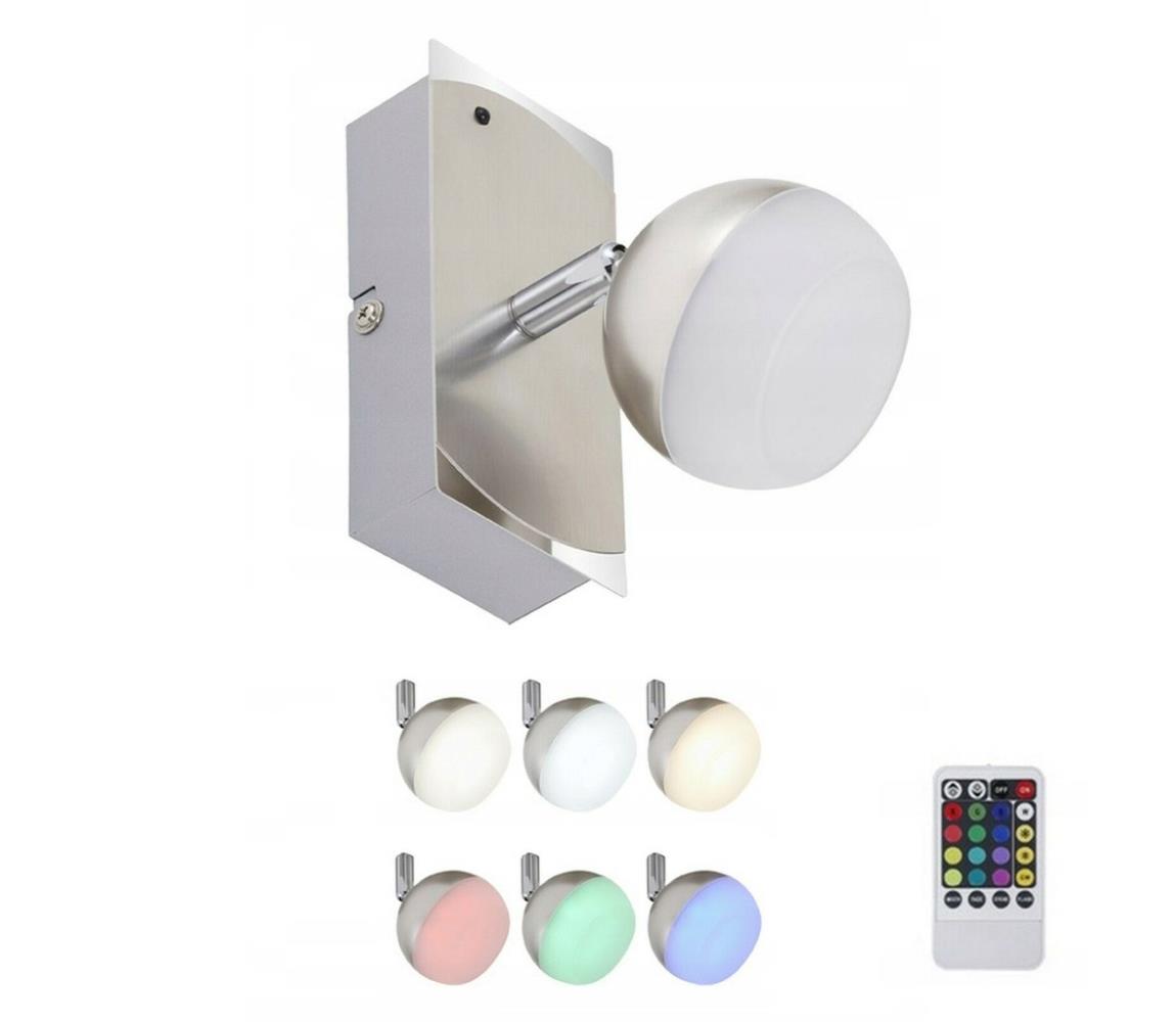 Briloner 2040-012 - RGB stmievateľné bodové LED svietidlo, 3,3 W, 230 V, s diaľkovým ovládaním 2040-012