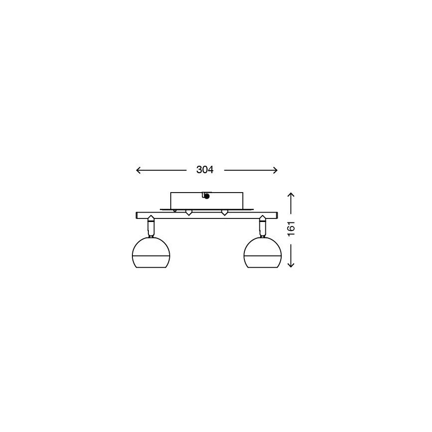 Briloner 2040-022 - LED RGB Stmievateľné bodové svietidlo 2xLED/3,3W/230V  + diaľkové ovládanie