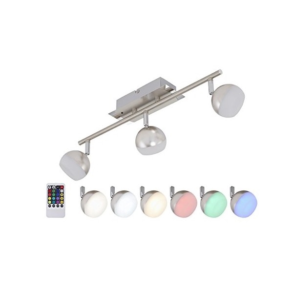 Briloner 2040-032 - LED RGB Stmievateľné bodové svietidlo 3xLED/3,3W/230V + diaľkové ovládanie