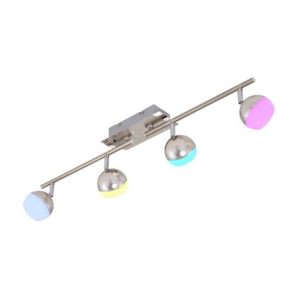 Briloner 2040-042 - LED RGB Stmievateľné bodové svietidlo BAFFLE 4xLED/3,3W/230V + diaľkové ovládanie