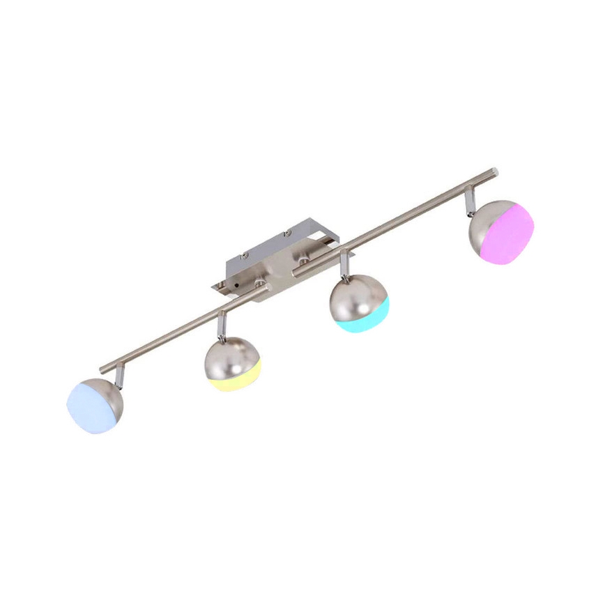 Briloner 2040-042 - LED RGB Stmievateľné bodové svietidlo BAFFLE 4xLED/3,3W/230V + diaľkové ovládanie