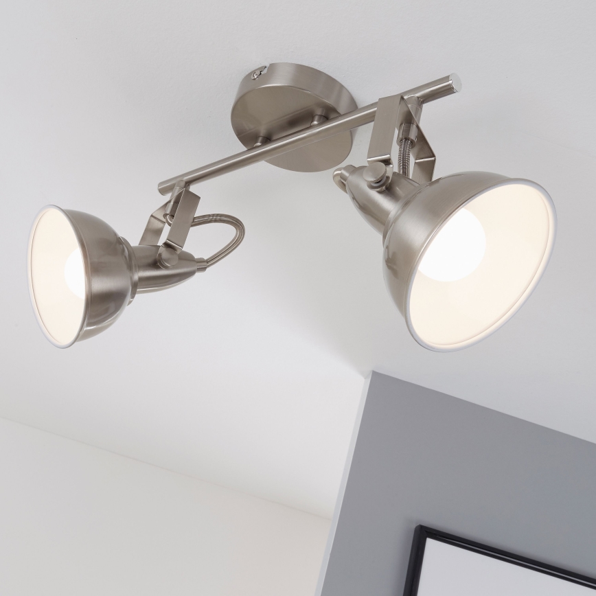 Briloner 2049-022 - Bodové svietidlo SOFT 2xE14/40W/230V matný chróm