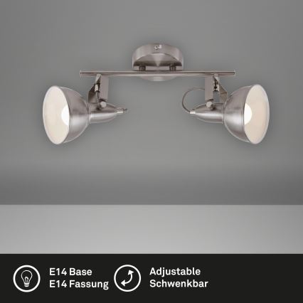 Briloner 2049-022 - Bodové svietidlo SOFT 2xE14/40W/230V matný chróm