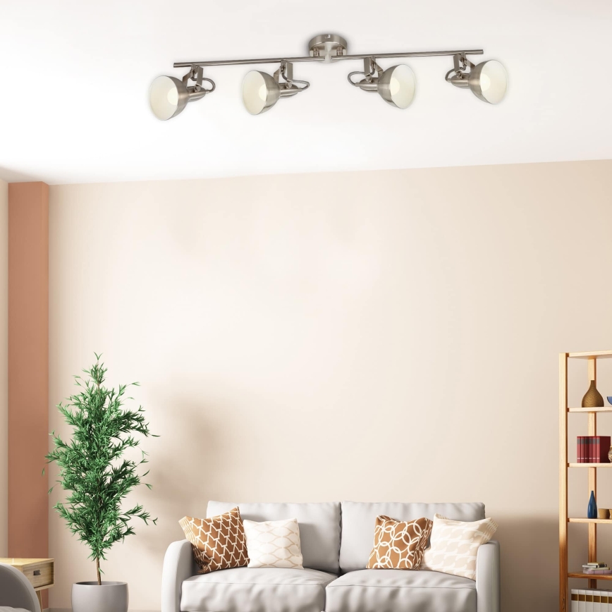 Briloner 2049-042 - Bodové svietidlo 4xE14/40W/230V strieborné