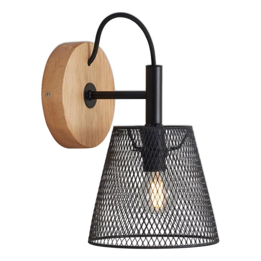 Briloner 2077-015 - Nástenné svietidlo WOOD & STYLE 1xE14/25W/230V kaučukovník