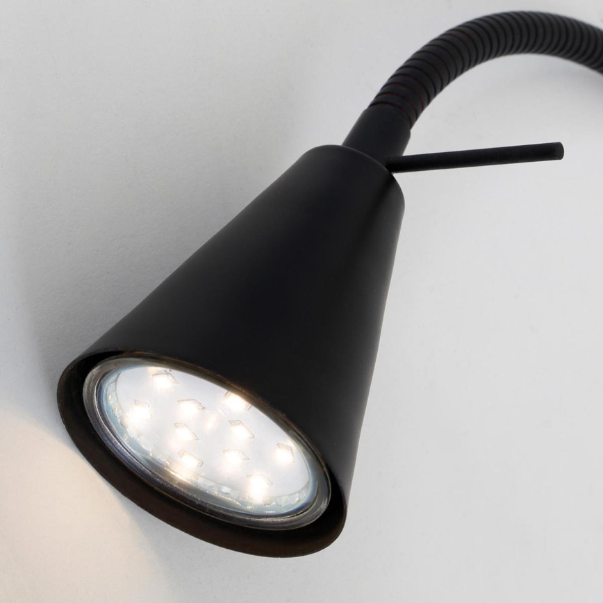 Briloner 2080-015 - LED flexibilná nástenná lampa COMFORT LIGHT 1xGU10/5W/230V čierna