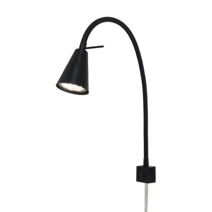 Briloner 2080-015 - LED flexibilná nástenná lampa COMFORT LIGHT 1xGU10/5W/230V čierna