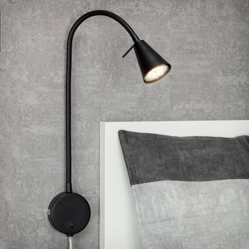 Briloner 2082-015 - LED Nástenná lampa COMFORT LIGHT 1xGU10/5W/230V čierna