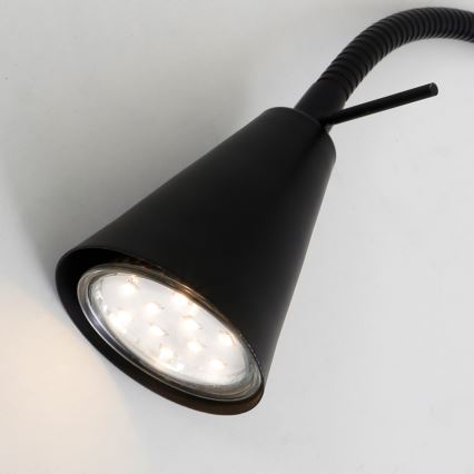 Briloner 2082-015 - LED flexibilná nástenná lampa COMFORT LIGHT 1xGU10/5W/230V čierna