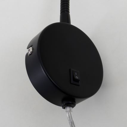 Briloner 2082-015 - LED flexibilná nástenná lampa COMFORT LIGHT 1xGU10/5W/230V čierna