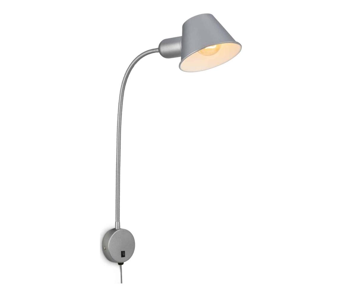 Briloner 2089-014 - Flexibilná nástenná lampa BRELLO 1xE27/10W/230V matný chróm 2089-014