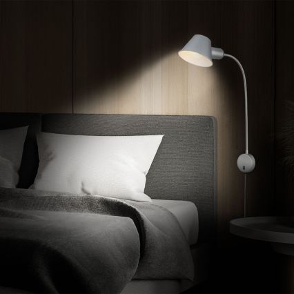 Briloner 2089-014 - Flexibilná nástenná lampa BRELLO 1xE27/10W/230V matný chróm