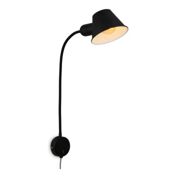 Briloner 2089-015 - Flexibilná nástenná lampa BRELLO 1xE27/10W/230V čierna