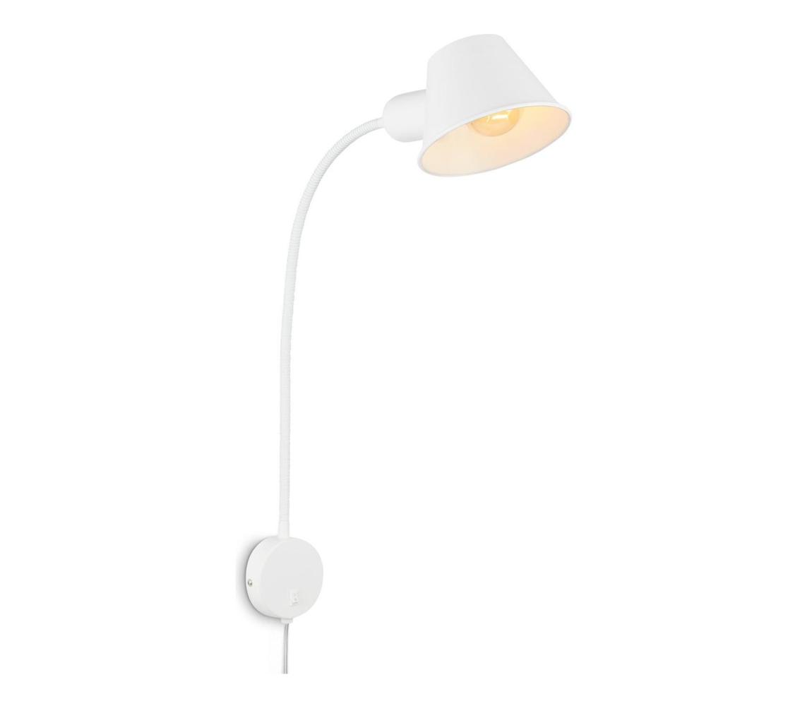 Briloner 2089-016 - Flexibilná nástenná lampa BRELLO 1xE27/10W/230V biela 2089-016