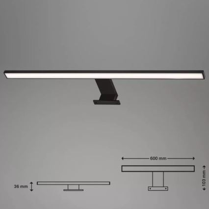 Briloner 2104-115 - LED Kúpeľňové osvetlenie zrkadla DUN LED/8W/230V 60 cm IP44