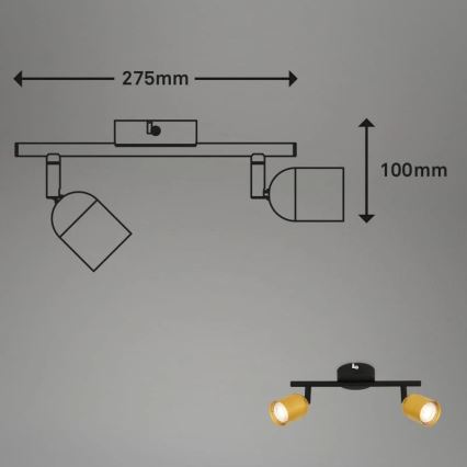 Briloner 2145-027 - Bodové svietidlo 2xGU10/9W/230V