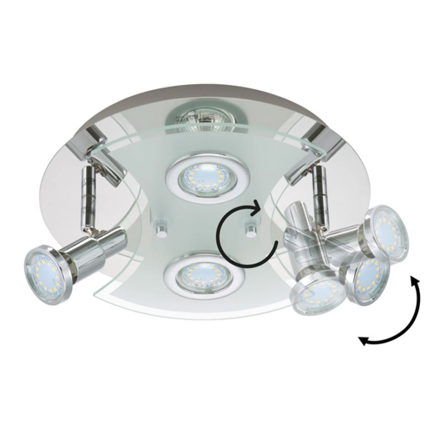 Briloner 2159-048LM - LED Bodové svietidlo SPLASH 4xGU10/3W/230V