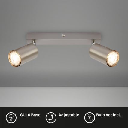 Briloner 2172-022 - Bodové svietidlo SPOT 2xGU10/9W/230V matný chróm