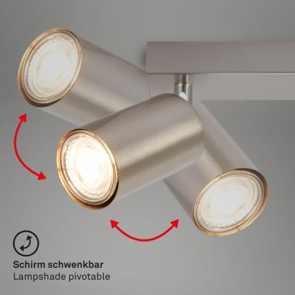 Briloner 2172-022 - Bodové svietidlo SPOT 2xGU10/9W/230V matný chróm