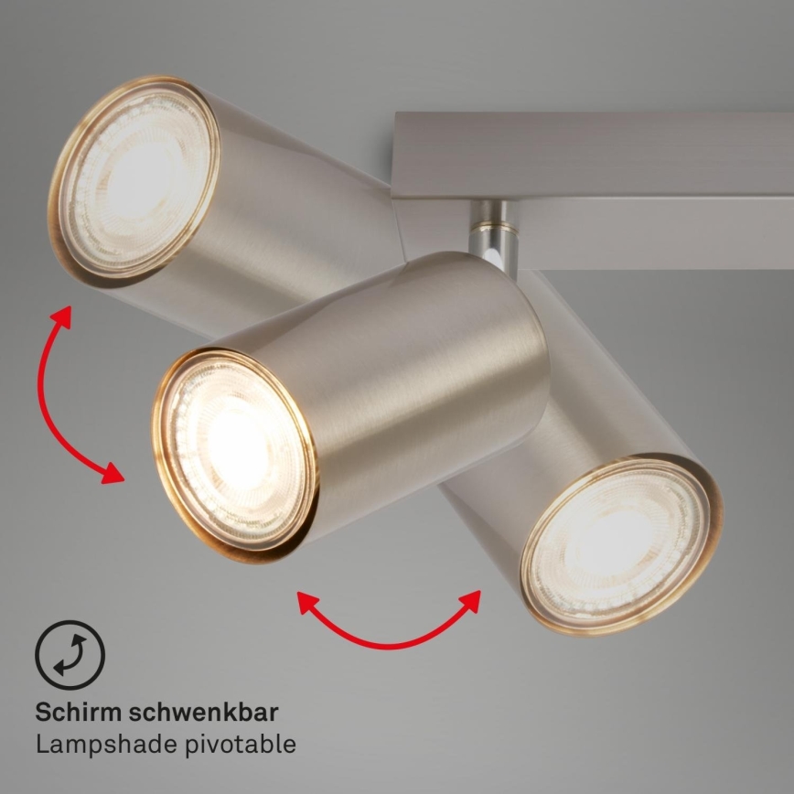 Briloner 2172-022 - Bodové svietidlo SPOT 2xGU10/9W/230V matný chróm
