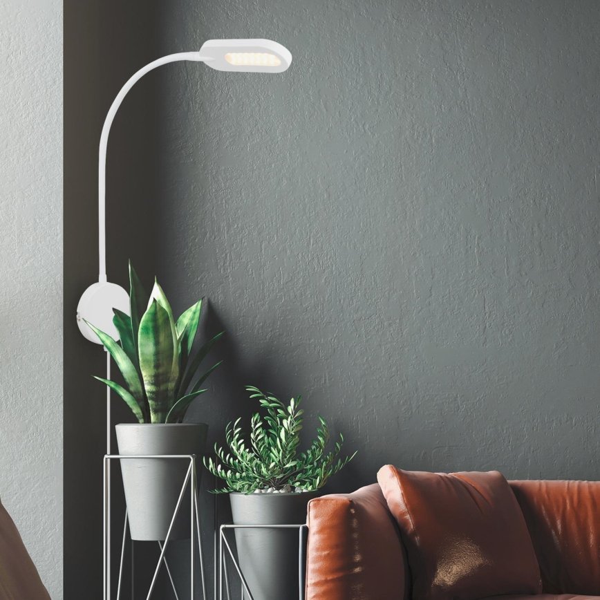 Briloner 2177016 - LED Stmievateľná flexibilná nástenná lampa LED/6W/230V biela