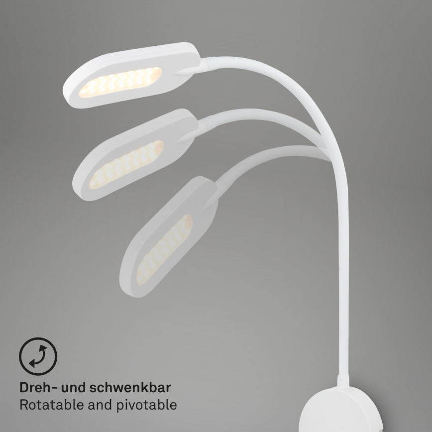 Briloner 2177016 - LED Stmievateľná flexibilná nástenná lampa LED/6W/230V biela
