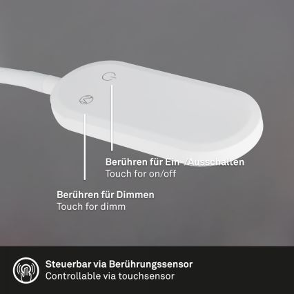 Briloner 2177016 - LED Stmievateľná flexibilná nástenná lampa LED/6W/230V biela
