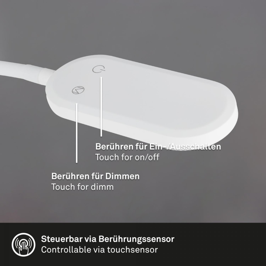 Briloner 2177016 - LED Stmievateľná flexibilná nástenná lampa LED/6W/230V biela