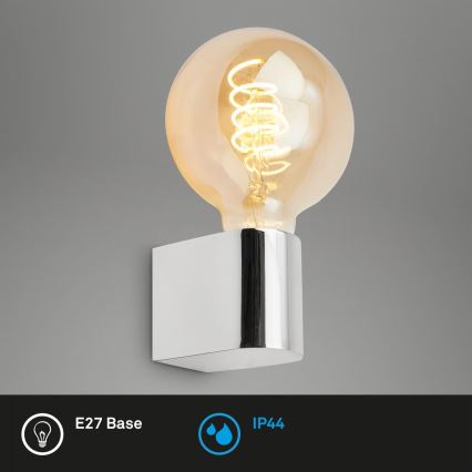 Briloner 2182-018 - Kúpeľňové nástenné svietidlo DONGA 1xE27/10W/230V IP44 lesklý chróm