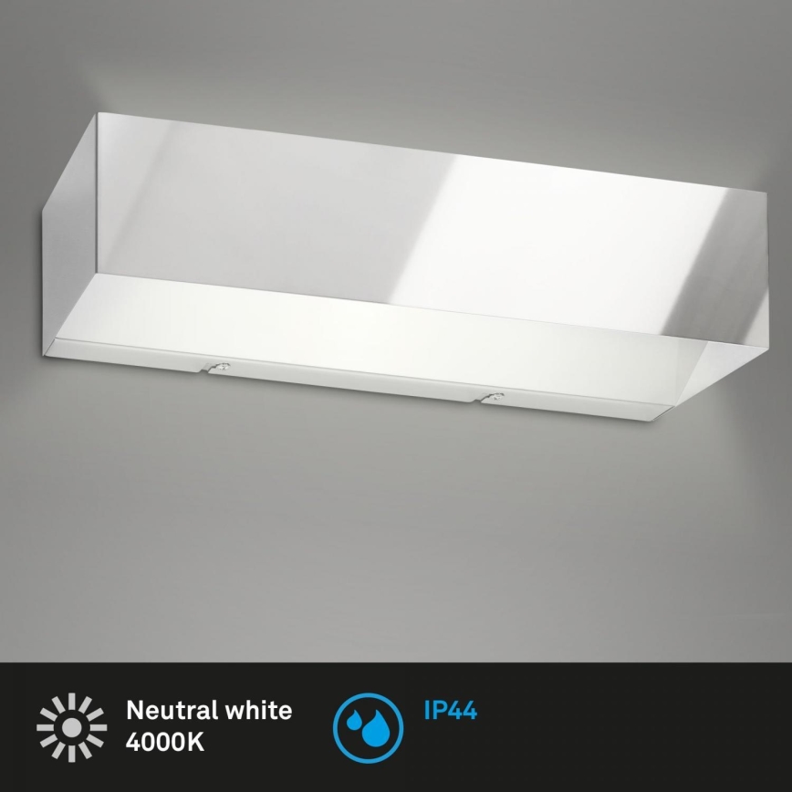 Briloner 2204-018 - LED Vonkajšie nástenné svietidlo LED/8W/230V IP44 lesklý chróm