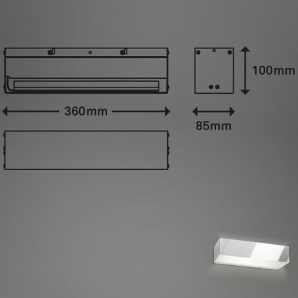 Briloner 2204-018 - LED Vonkajšie nástenné svietidlo LED/8W/230V IP44 lesklý chróm