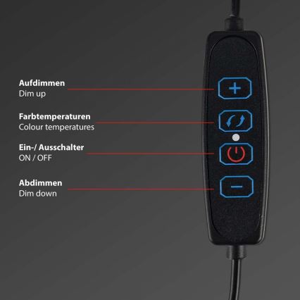 Briloner 2303-014 - LED Stmievateľné osvetlenie monitora LED/3,5W/5V 3000/4500/6500K