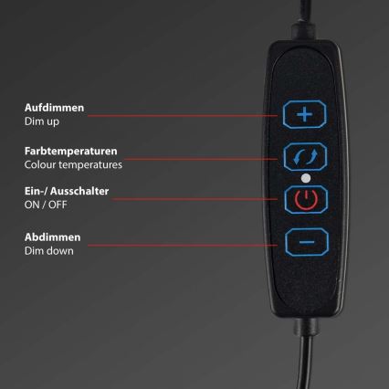 Briloner 2303-015 - LED Stmievateľné osvetlenie monitora LED/3,5W/230V 2700/4000/6500K