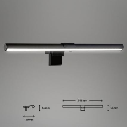 Briloner 2303-015 - LED Stmievateľné osvetlenie monitora LED/3,5W/230V 2700/4000/6500K