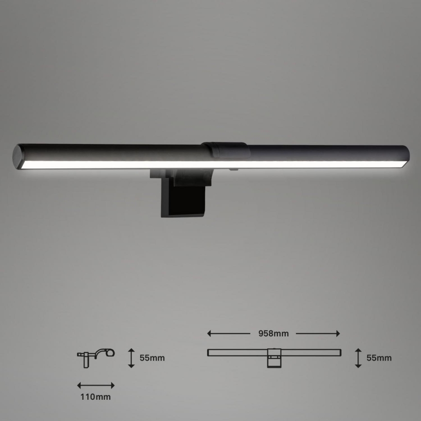 Briloner 2303-015 - LED Stmievateľné osvetlenie monitora LED/3,5W/230V 2700/4000/6500K