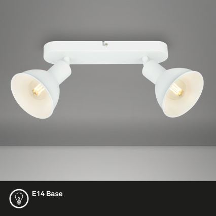 Briloner 2674-026 - Bodové svietidlo RETRO 2xE14/25W/230V biela