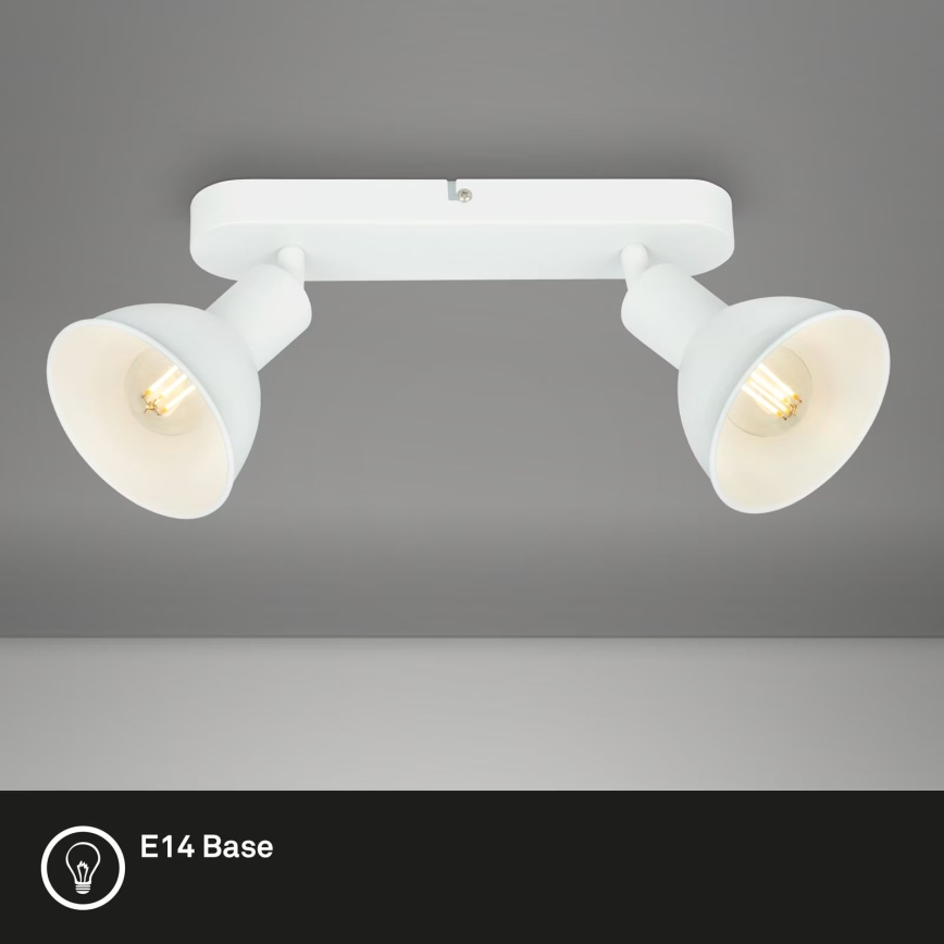 Briloner 2674-026 - Bodové svietidlo RETRO 2xE14/25W/230V biela