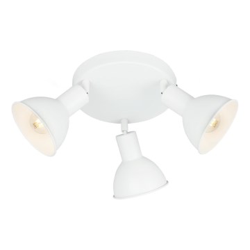 Briloner 2674-036 - Bodové svietidlo RETRO 3xE14/25W/230V biela