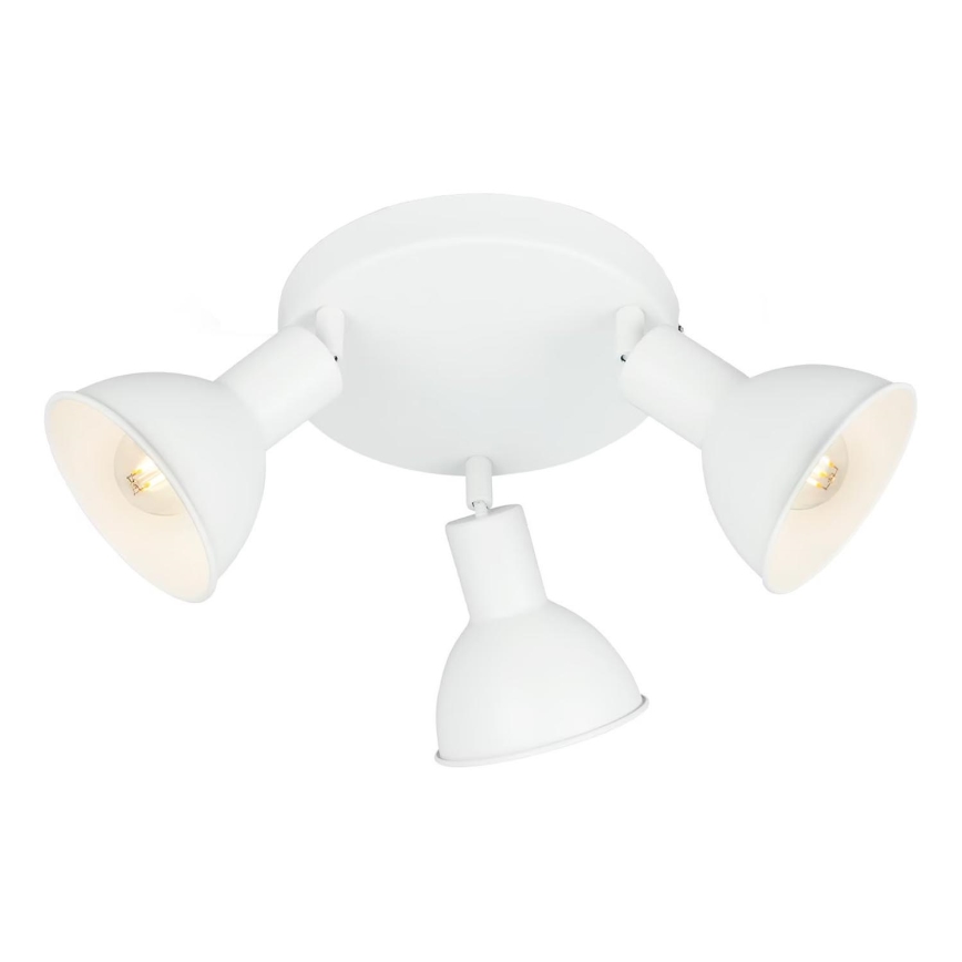 Briloner 2674-036 - Bodové svietidlo RETRO 3xE14/25W/230V biela