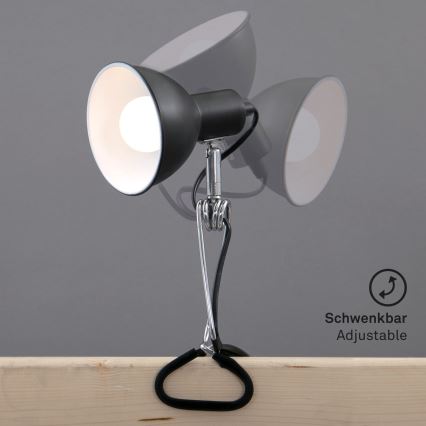 Briloner 2790-015 - Lampa s klipom FIX 1xE14/8W/230V čierna/lesklý chróm